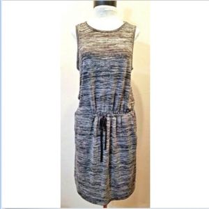 Ann Taylor LOFT Casual Sweater Dress M Black Gray